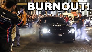 Crazy Dodge Demon Hellcat Redeye Burnout! PUBLIC REACTION!!! | SUPERCARS in MALAYSIA #part5