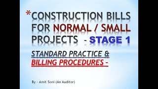 How to Make Construction RA Bills - Initial Procedure and Basic of Construction Bills