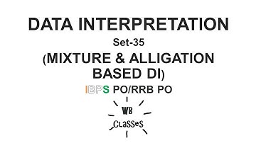 Data Interpretation (Set - 35) || Mixture Alligation based || IBPS PO/RRB PO