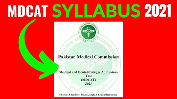 PMC MDCAT Syllabus 2021 | Good News For Students | Updates