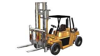 SolidWorks RE Tutorial #334 : Beginner Forklift complete video