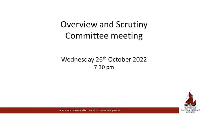 26/10/2022 - Overview and Scrutiny Committee meeting