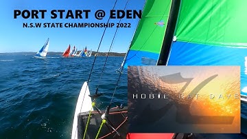 HOBIE CAT DAYS - N.S.W Hobie 16 State Championship EDEN ( Port Start Race 5 ) Head Cam Onboard