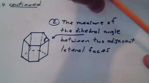 1351 Ch 11  Naming Adjacent Lateral Faces and finding a Dihedral Angle