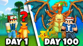 I Spent 100 DAYS In MINECRAFT POKEMON! [COBBLEMON FULL MOVIE]