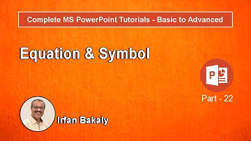 Part 22   Equation & Symbol Urdu Tutorials by Irfan Bakaly