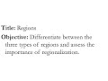 Types of Regions in Human Geography