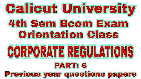 BCOM 4TH SEM CORPORATE REGULATION EXAM ORIENTED CLASS SHARE CAPITAL PART : 1