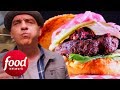 Michael Symon Learns To Make This Delicious Big Fat Greek Burger! | Burgers, Brew & 'Que