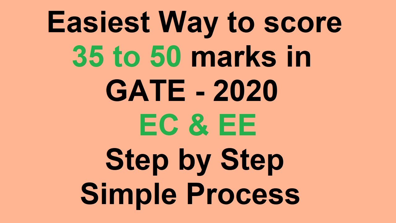 How To Score Good Marks In GATE 2020 Exam | Gate Preparation Strategy ...