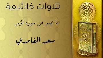 تلاوة خاشعة من سورة الزمر   الآية  9   22  سعد الغامدي