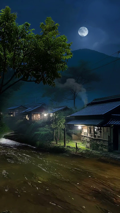 Desa di pegunungan malam hari #desa #pegunungan #mountain #night #nightview #relaxing #relaksasi