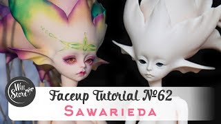 Faceup Tutorial №62 Doll-Zone Sawarieda BJD Mermaid Custom doll repaint by WillStore