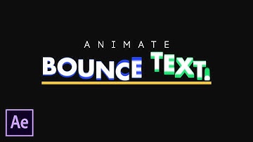 Bouncy Text Animation in After Effects Tutorial
