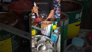 paint mixing ,color mahogany