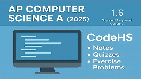 AP Computer Science A (2025 Revisions) - CodeHS 1.6 (Cortado) | Compound Assignment Operators