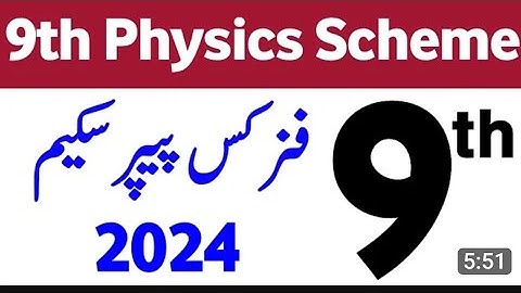 9th Class Physics Pairing Scheme 2024 | Class 9 Physics Guess Paper 2024