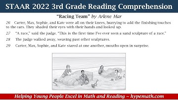2022 STAAR Reading ~ 3rd Grade Read Comprehension (Racing Team) Part 1