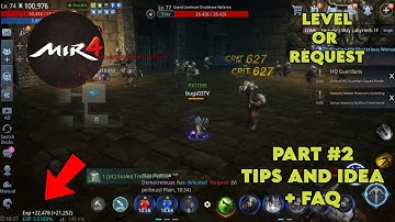 MIR4 - TIPS AND IDEA PART 2 ( PARA SA MGA NEWBIE ) IPIT LEVEL NO PROBLEM