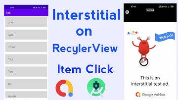 How To Implement Admob Interstitial Ads on RecyclerView Item Click | Admob Interstitial ads