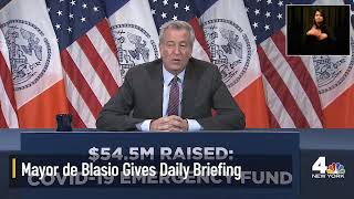 NYC Mayor De Blasio Holds Daily Briefing