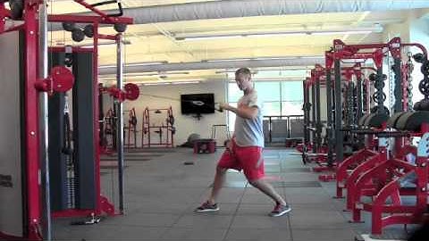 Split Stance Cable Row with Rotation