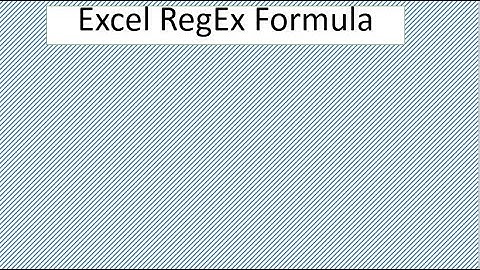 Excel RegEx Formula using VBA | Extract Text or number using regex formula