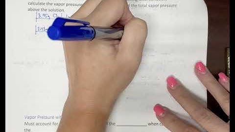 Vapor Pressure Lowering