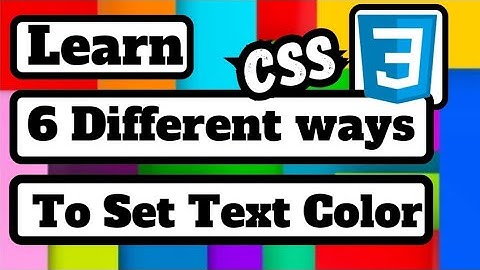 css color property | All Color Properties in CSS