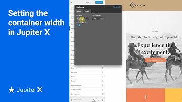 Setting the container width in Jupiter X