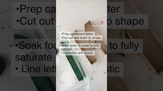 Cardboard letter flower arrangement