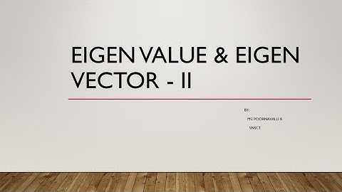 Eigen vector of symmetric matrix | Matrices and calculus | SNS Institutions 