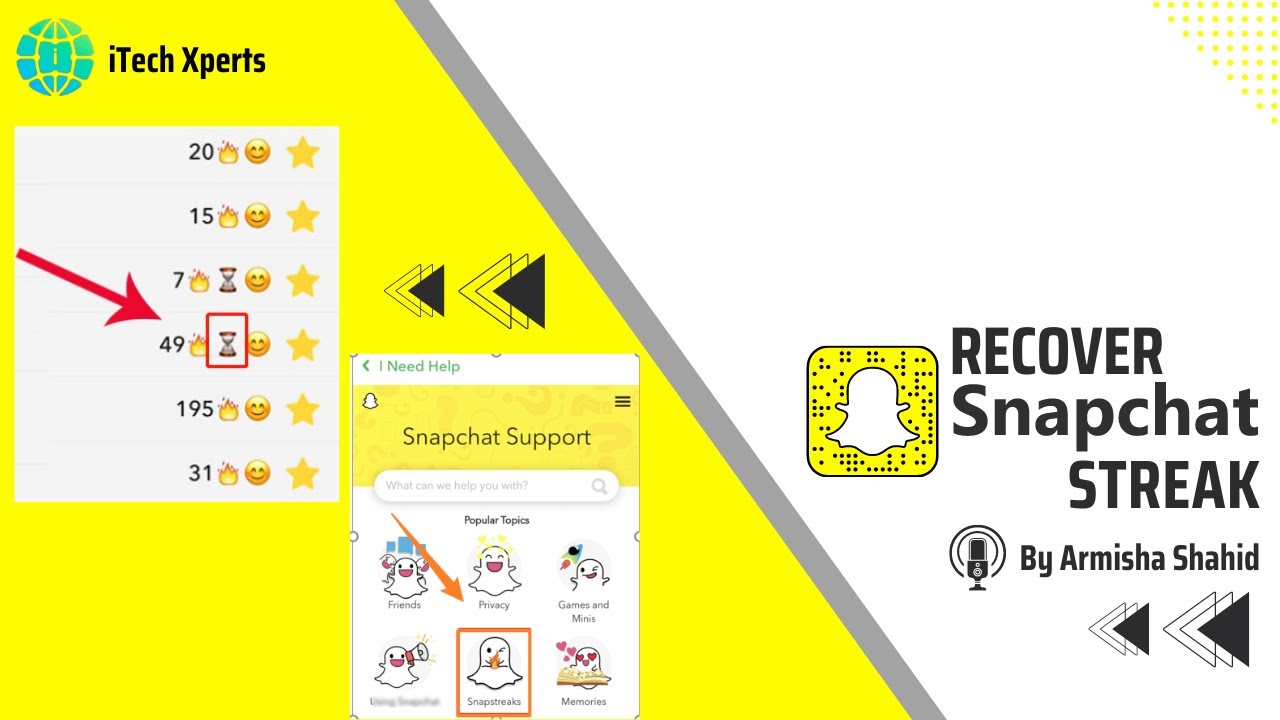 How to recover streaks on snapchat Snapchat streak Recovery