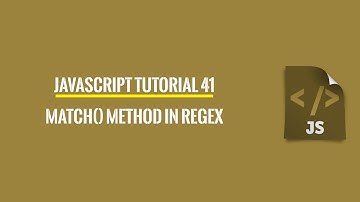 Javascript Tutorial 41: match()