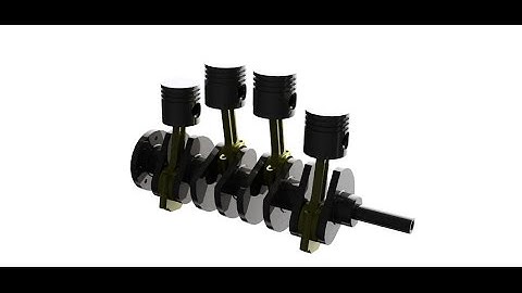 Animation Engine 4 pistons in NX (Motor 4 pistones)