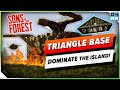 Sons of the Forest BRUTAL Triangle Bunker Base Design For EASY Survival!