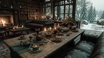 Autumn Winter Jazz Chillout Music - Open haard studie & koffieshop sfeer