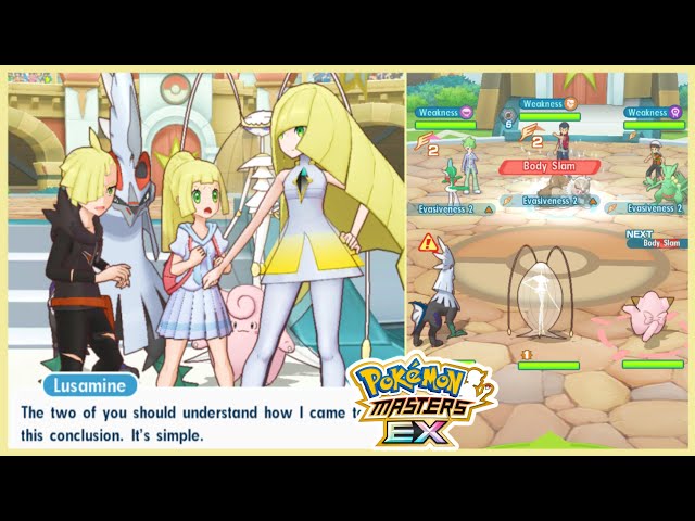 ◓ Pokémon Masters EX: Os pares de Guzma e Lusamine entram em