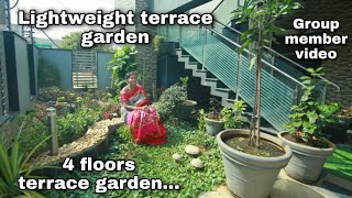 4 floors terracegarden the plants which you havent see in any terrace garden.Tour video