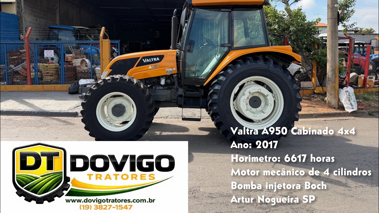 Trator Valtra A950 4x4 Ano 2017 Cabinado de fábrica , motor 4 cilindros mecânico a Vendaa