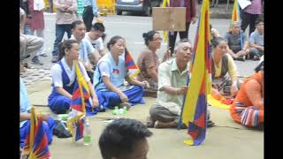 Tibetan people protest against China in New Delhi