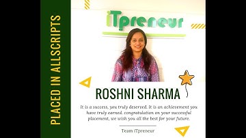 itpreneur Data System Student testimonial Video | Online Review Video | May | 2018 | Placement