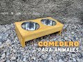 COMEDERO PARA ANIMALES DE MADERA