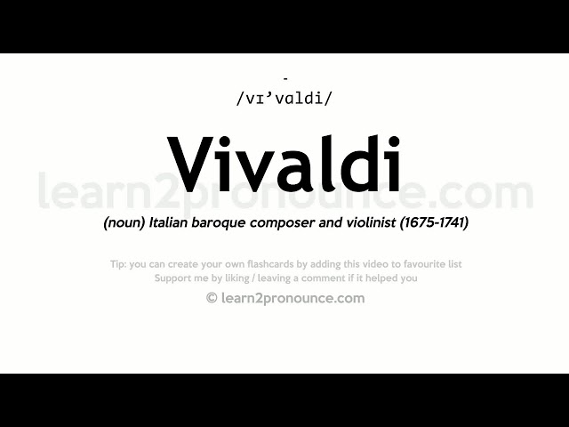 How to Pronounce vivaldi on Vimeo