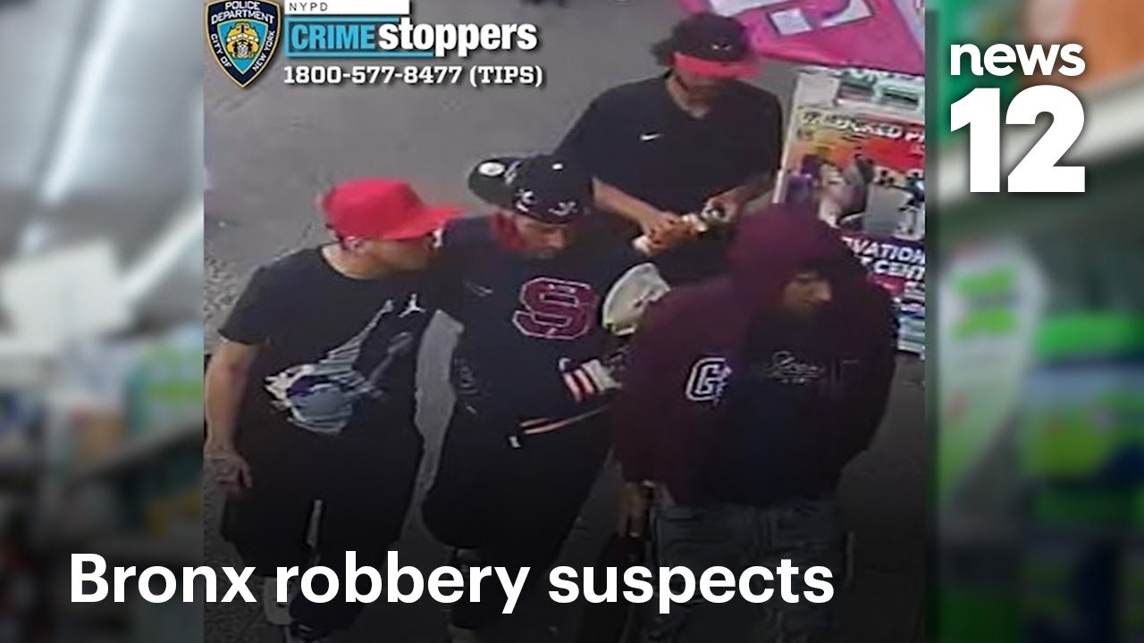 Four men wanted for robbery at Bronx discount store | News 12 - YouTube