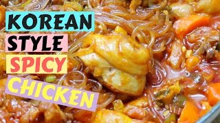 韓式辣雞粉絲 [中字]  Korean Style Spicy Chicken ｜Carmen卡文