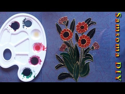 دورة تعلم الرسم على الزجاج كيفية تلوين الرسم على الزجاج للمبتدئين Glass Painting Youtube