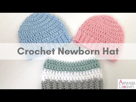 Crochet Newborn Baby Hat | Crochet Baby Hat for Beginners