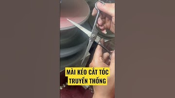 Cách mài hiện đại mới khi mài kéo cắt tóc truyền thống tại #quang3s #maikeocattoc