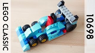 How to make LEGO Car "F1" by using 10698(レゴクラッシック：車の作り方）（簡単・説明書・組み換えレシピ）